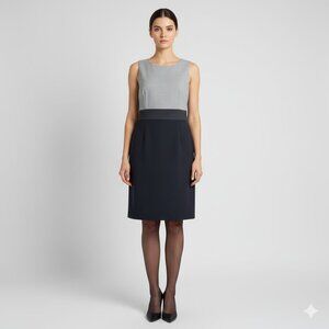 Pink Tartan Sleeveless Wool Blend Dress Size 10